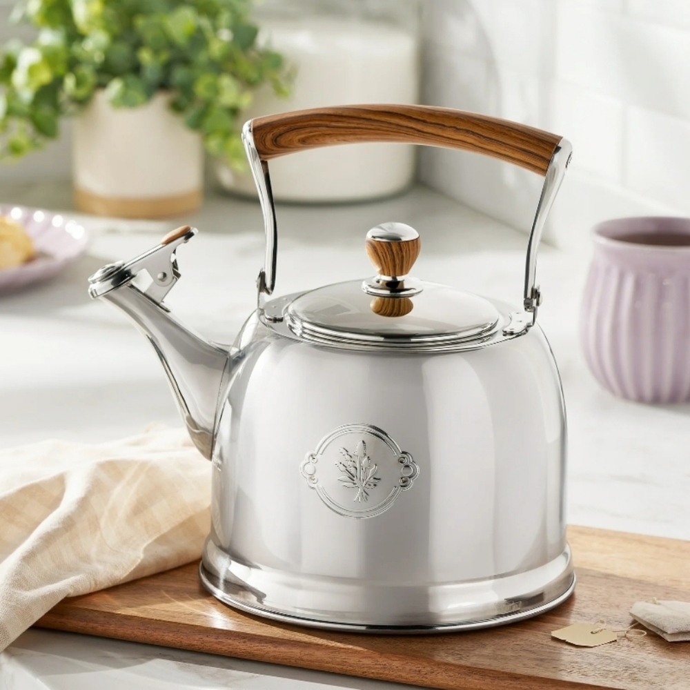 💕 2025 New The Pioneer Woman Stainless Steel 1.8 Quart Tea Kettle